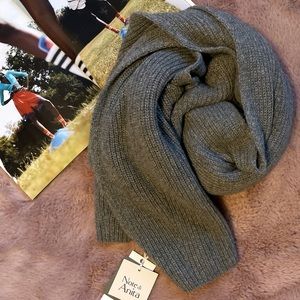NWT NOTE DI ANITA Grey WOOL/CASHMERE COMFORT WINTER SCARF